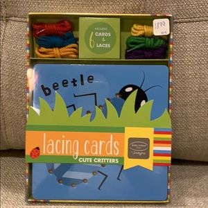 6 Cute Critter Lacing Cards & Laces